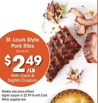 Kroger St. Louis Style Pork Ribs offer