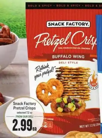 Lowes Foods Snack Factorty Pretzel Crisps 7.2 Oz offer