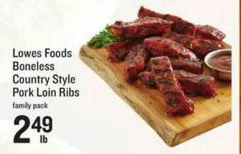 Lowes Foods Lowes Foods Boneless Country Style Pork Loin Ribs offer