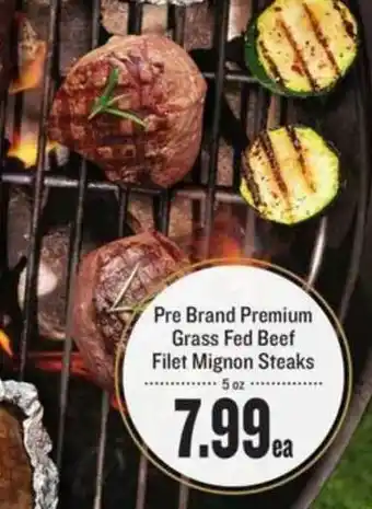 Lowes Foods Pre Brand Premium Grass Fed Beef Filet Mignon Steaks offer
