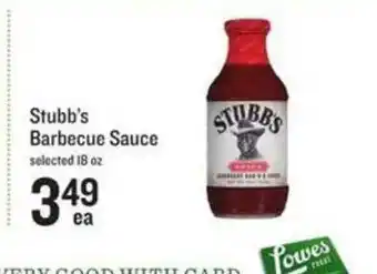 Lowes Foods Stubb's Barbecue Sauce offer