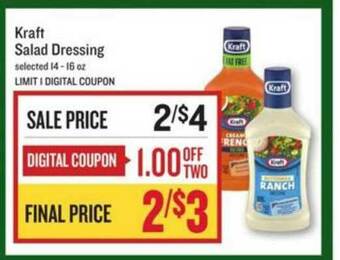 Lowes Foods Kraft Salad Dressing offer