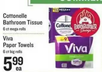 Lowes Foods Cottonelle Bathroom Tissue 6 Ct Mega Rolls offer