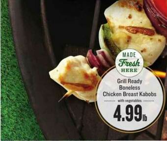 Lowes Foods Grill Ready Boneless Chicken Breast Kabobs offer