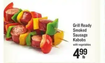 Lowes Foods Grill Ready Smoked Sausage Kabobs With Vegetables offer