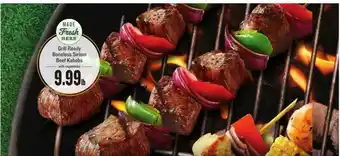 Lowes Foods Grill Ready Boneless Sirloin Beef Kabobs With Vegetables offer