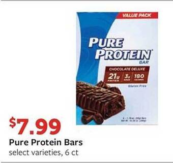 Fareway Pure protein bars offer