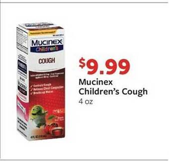 Fareway Mucinex children's cough offer