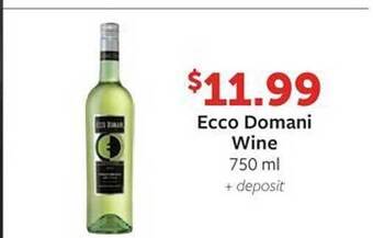 Fareway Ecco domani wine offer