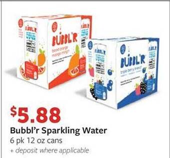 Fareway Bubbl'r sparkling water offer
