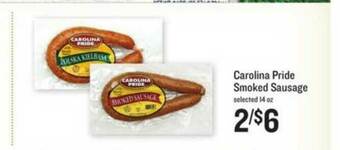 Lowes Foods Carolina Pride Smoked Sausage offer