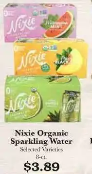 Rosauers Nixie Organic Sparkling Water offer
