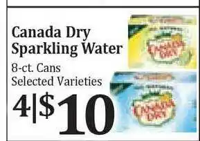 Rosauers Canada Dry Sparkling Water 8-ct. Cans offer
