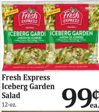 Rosauers Fresh Express Iceberg Garden Salad offer