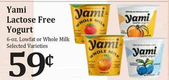 Rosauers Yami Lactose Free Yogurt offer
