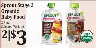 Rosauers Sprout Stage 2 Organic Baby Food offer