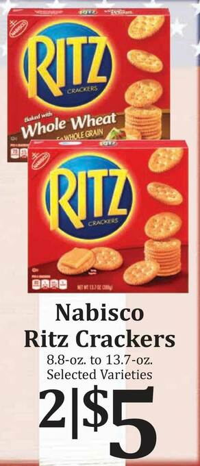 Rosauers Nabisco Ritz Crackers offer