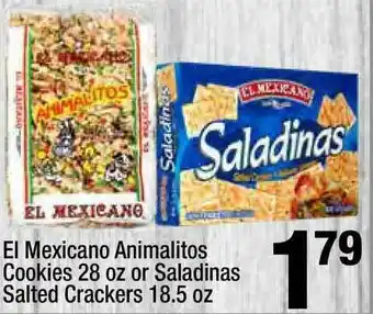Super King Markets El Mexicano Animalitos Cookies 28 Oz Or Saladinas Salted Creackers 18.5 Oz offer