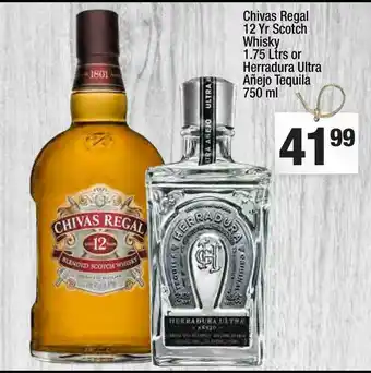 Super King Markets Chivas Regal 12 Yr Scotch Whisky 1.75 Ltrs Or Herradura Ultra Añejo Tequila 750 ML offer