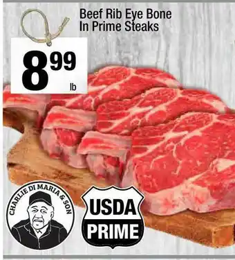 Super King Markets Beef Rib Eye Bone In Prime Steaks offer