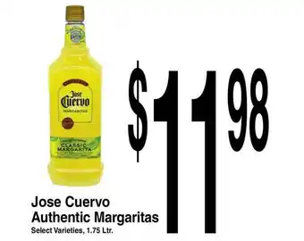 Super Saver Jose Cuervo Authentic Margaritas 1.75 Ltr offer