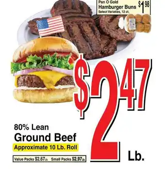 Super Saver 80% Lean Ground Beef 10 Lb. Roll offer