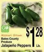Super Saver Bates County Produce Jalapeño Peppers offer