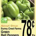 Super Saver Sunny Crest Farms Green Bell Peppers offer