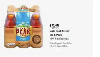 Walmart Gold Peak Sweet Tea 6 Pack 16.9-Fl Oz Bottles offer