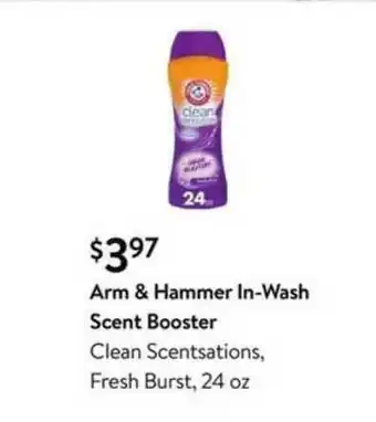 Walmart Arm & Hammer In-Wash Scent Booster Clean Scentsations, Fresh Burst, 24 Oz offer