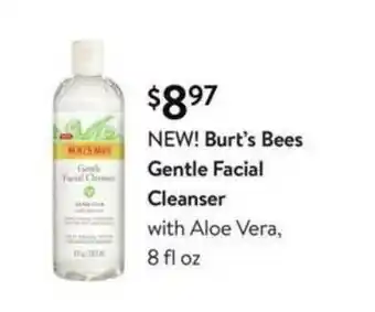 Walmart Burt's Bees Gentle Facial Cleanser With Aloe Vera, 8 Fl Oz offer
