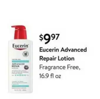 Walmart Eucerin Advanced Repair Lotion Fragrance Free, 16.9 Fl Oz offer