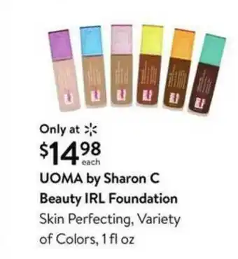 Walmart Uoma By Sharon C Beauty IRL Foundation Skin Perfecting, Variety Of Colors, 1 Fl OZ offer