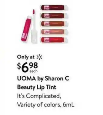 Walmart Uoma By Sharon C Beauty Lip Tint It's Complicated, Variety Of Colors, 6mL offer
