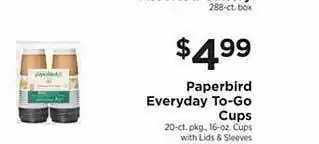 ShopRite Paperbird everyday to-go cups offer