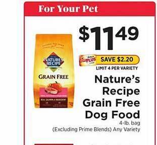 ShopRite Nature's recipe grain free dog food offer