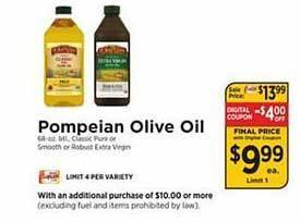 ShopRite Pompeian olive oil offer