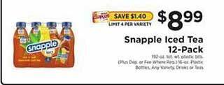 ShopRite Snapple iced tea offer