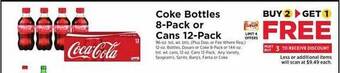 ShopRite Coke bottles 8-pack or cans 12-pack offer
