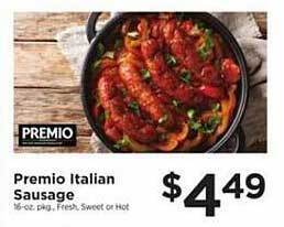 ShopRite Premio italian sausage offer