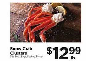 ShopRite Snow crab clusters offer
