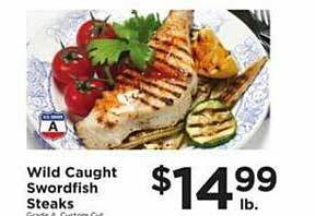 ShopRite Wild caught swordfish steaks offer