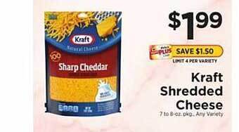 ShopRite Kraft shredded cheese offer