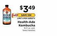 ShopRite Health-ade kombucha offer