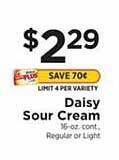 ShopRite Daisy sour cream offer