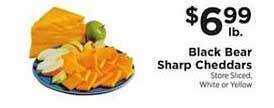 ShopRite Black bear sharp cheddars offer