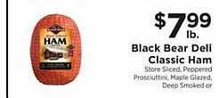 ShopRite Black bear deli classic ham offer