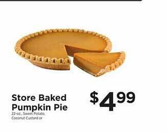 ShopRite Store baked pumpkin pie offer