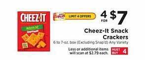 ShopRite Cheez-it snack crackers offer