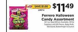 ShopRite Ferrero halloween candy assortment offer